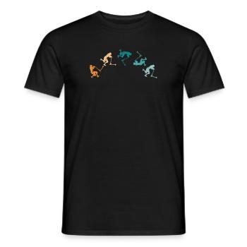 Roller Tretroller Scooter - T-shirt homme - noir - Devant - AI Model Male 178 light (178cm)