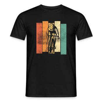 Rennrad Fahrrad Retro Radsport - Männer T-Shirt - Schwarz - Vorne - AI Model Male 178 light (178cm)