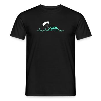 Berge Paragleiten Gleitschirm - Männer T-Shirt - Schwarz - Vorne - AI Model Male 178 light (178cm)