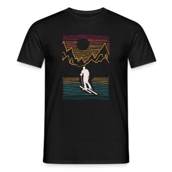 Touring ski touring - Men's T-Shirt - black - Front - AI Model Male 178 light (178cm)