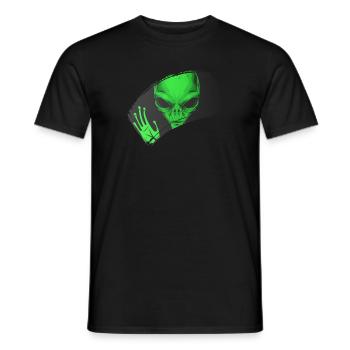 Astronaut Aliens Alien Ufo - Männer T-Shirt - Schwarz - Vorne - AI Model Male 178 light (178cm)
