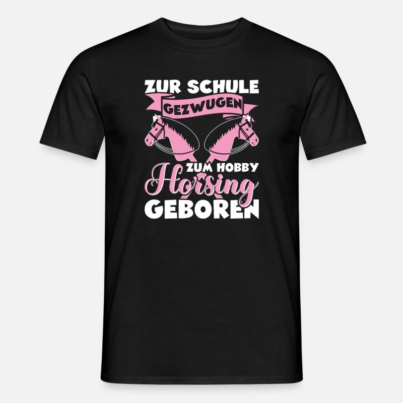 Mädchen Hobby Horsing Steckenpferd - Männer T-Shirt - Schwarz