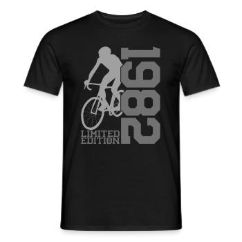 1982 Limited Edition - Radrevolte - Men's T-Shirt - black - Front - AI Model Male 178 light (178cm)