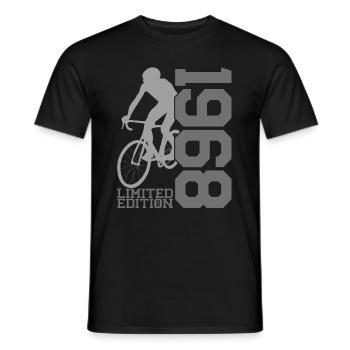 Édition limitée 1968 - Cyclist Pride - T-shirt homme - noir - Devant - AI Model Male 178 light (178cm)