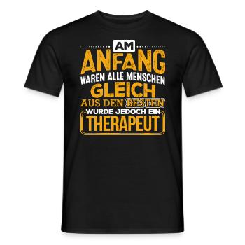 THERAPEUT - Der Beste - Männer T-Shirt - Schwarz - Vorne - AI Model Male 178 light (178cm)