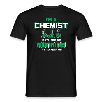 Chemiker - Männer T-Shirt - Schwarz - Vorne - AI Model Male 178 light (178cm)