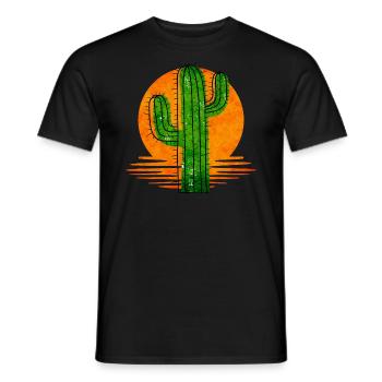 cactus - Men's T-Shirt - black - Front - AI Model Male 178 light (178cm)