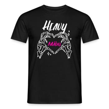 Heavy Mädel Heavy Mädl Heavy Metal Metalfan Rocker - Männer T-Shirt - Schwarz - Vorne - AI Model Male 178 light (178cm)