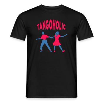 Tangoholic Tango Tanzen Kleid Tanzschuhe Tänzer - Männer T-Shirt - Schwarz - Vorne - AI Model Male 178 light (178cm)