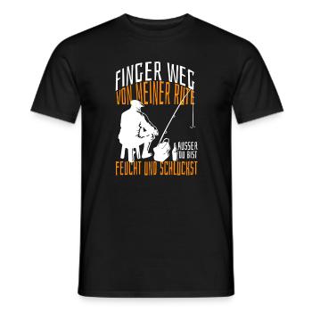 Finger weg von meiner Rute außer du bist feucht. - Männer T-Shirt - Schwarz - Vorne - AI Model Male 178 light (178cm)