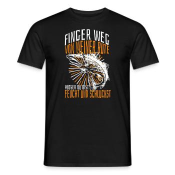 Finger weg von meiner Rute außer du bist feucht. - Männer T-Shirt - Schwarz - Vorne - AI Model Male 178 light (178cm)