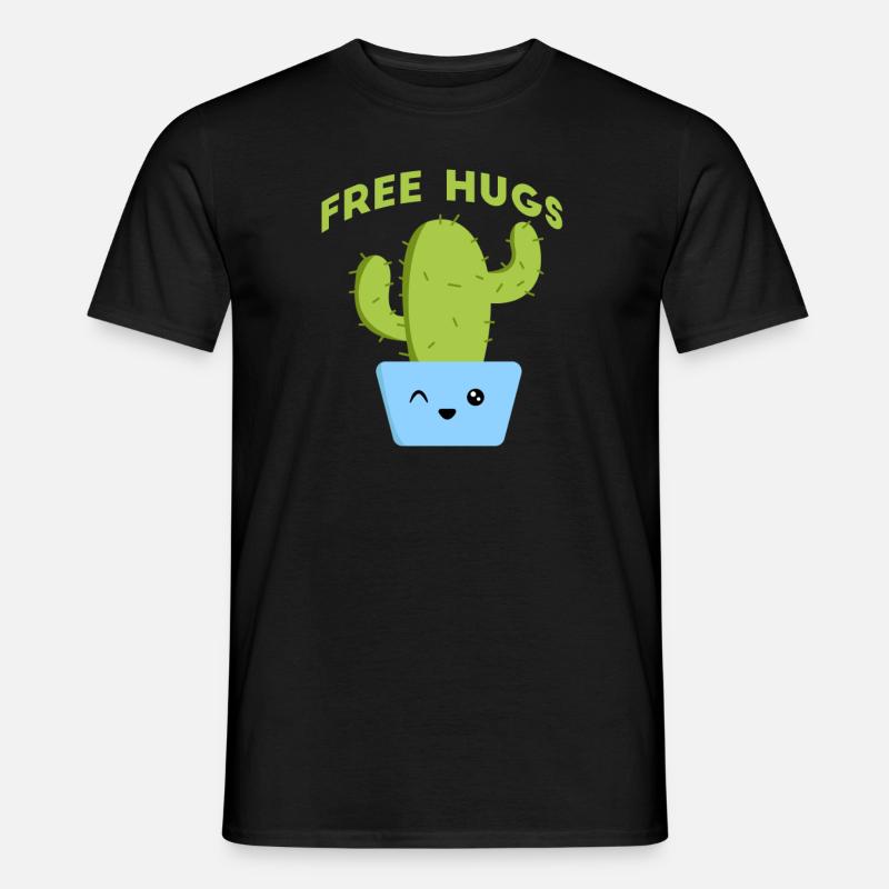 Cuddle cactus. Free Hugs - Men’s T-shirt - black