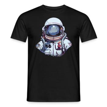 Astronaut lost in space - Splash Art Illustration - Männer T-Shirt - Schwarz - Vorne - AI Model Male 178 light (178cm)