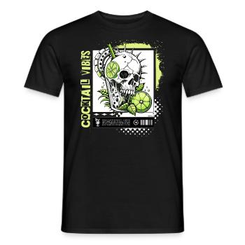 Mojito Cocktail Skull Totenkopf Caipirinha FS0219 - Männer T-Shirt - Schwarz - Vorne - AI Model Male 178 light (178cm)