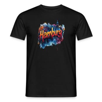 Hamburg - Männer T-Shirt - Schwarz - Vorne - AI Model Male 178 light (178cm)