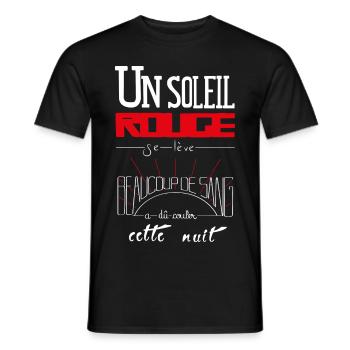 Un Soleil Rouge - T-shirt homme - noir - Devant - AI Model Male 178 light (178cm)