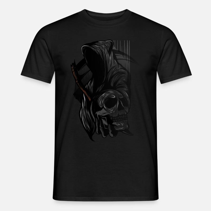 Skeleton Sensenmann Skull and Sense - Men’s T-shirt - black