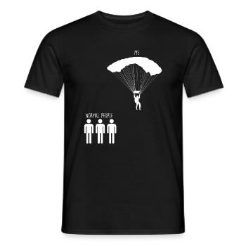 Lustiges Fallschirmspringen Geschenk für Männer - Männer T-Shirt - Schwarz - Vorne - AI Model Male 178 light (178cm)