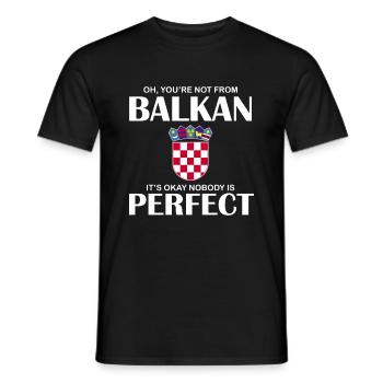 Hrvatska drôle idée cadeau Croatie Croatie - T-shirt homme - noir - Devant - AI Model Male 178 light (178cm)