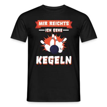 Kegeln Kegler Kegelspruch lustig Geschenk - Männer T-Shirt - Schwarz - Vorne - AI Model Male 178 light (178cm)