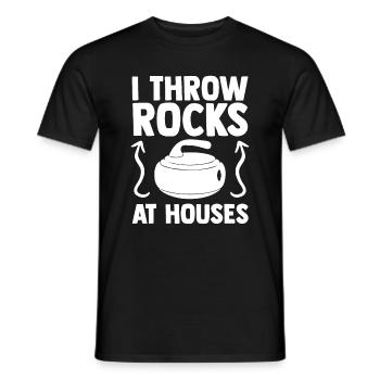 Curling - Männer T-Shirt - Schwarz - Vorne - AI Model Male 178 light (178cm)