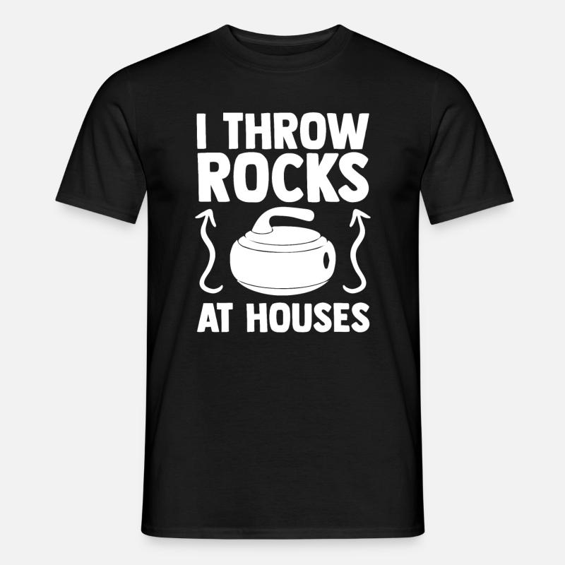 Curling - Männer T-Shirt - Schwarz