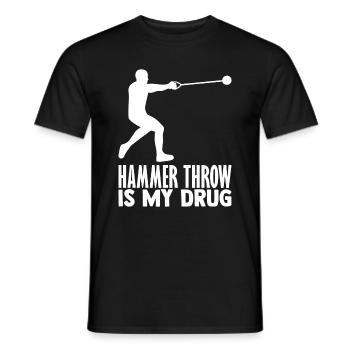 Le lancer de marteau est mon idée d’athlétisme - T-shirt homme - noir - Devant - AI Model Male 178 light (178cm)