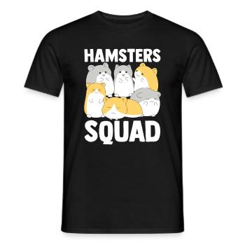 Hamsters Squad Hamster Fans Hamster Lovers - Men's T-Shirt - black - Front - AI Model Male 178 light (178cm)