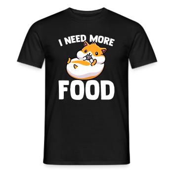 Manger Hamster Nourrir Cadeau idée Hamster - T-shirt homme - noir - Devant - AI Model Male 178 light (178cm)