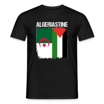 Algeriastine Palästina Free Palestine Algerien - Männer T-Shirt - Schwarz - Vorne - AI Model Male 178 light (178cm)