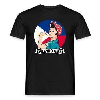 Starke philippinische Mädchen Filipino Pride - Männer T-Shirt - Schwarz - Vorne - AI Model Male 178 light (178cm)