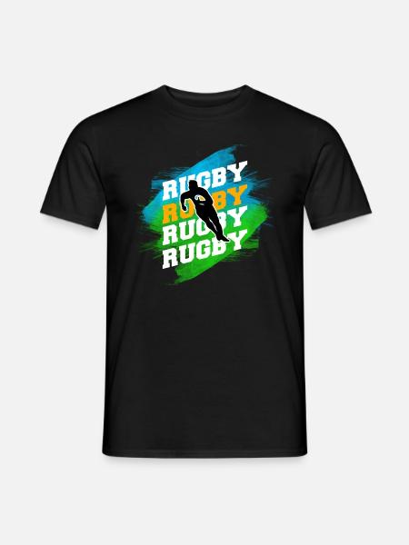 Rugby - Männer T-Shirt - Schwarz