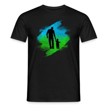 Père et fille - T-shirt homme - noir - Devant - AI Model Male 178 light (178cm)