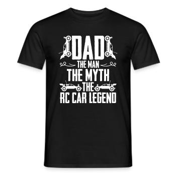 Dad The Man The Myth The Rc Car Legend Racing - Men's T-Shirt - black - Front - AI Model Male 178 light (178cm)