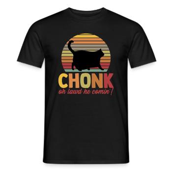 Chonk Oh Lawd Il arrive Chonkiest Chonk Chonky Meme - T-shirt homme - noir - Devant - AI Model Male 178 light (178cm)