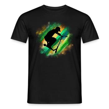 Freestyle Scooter - Männer T-Shirt - Schwarz - Vorne - AI Model Male 178 light (178cm)