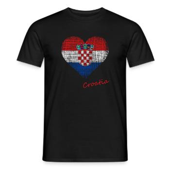 Croatia - Männer T-Shirt - Schwarz - Vorne - AI Model Male 178 light (178cm)