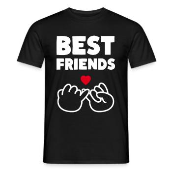 Best Friends Kleiner Finger Schwur - Männer T-Shirt - Schwarz - Vorne - AI Model Male 178 light (178cm)