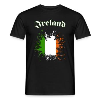 Ireland Splash - Männer T-Shirt - Schwarz - Vorne - AI Model Male 178 light (178cm)