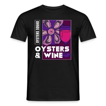 Huîtres et vin Ironic Sayig Seafood Chef - T-shirt homme - noir - Devant - AI Model Male 178 light (178cm)