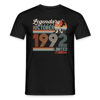 Légendaire Octobre 1992 Anniversaire de naissance - T-shirt homme - noir - Devant - AI Model Male 178 light (178cm)