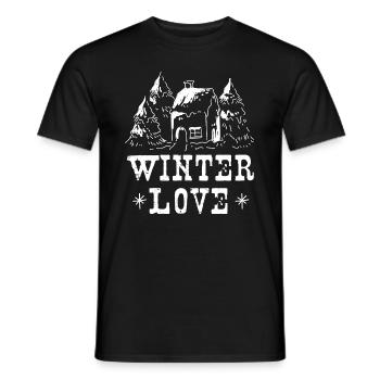 Winter Love : chocolat chaud, journées d'hiver - T-shirt homme - noir - Devant - AI Model Male 178 light (178cm)