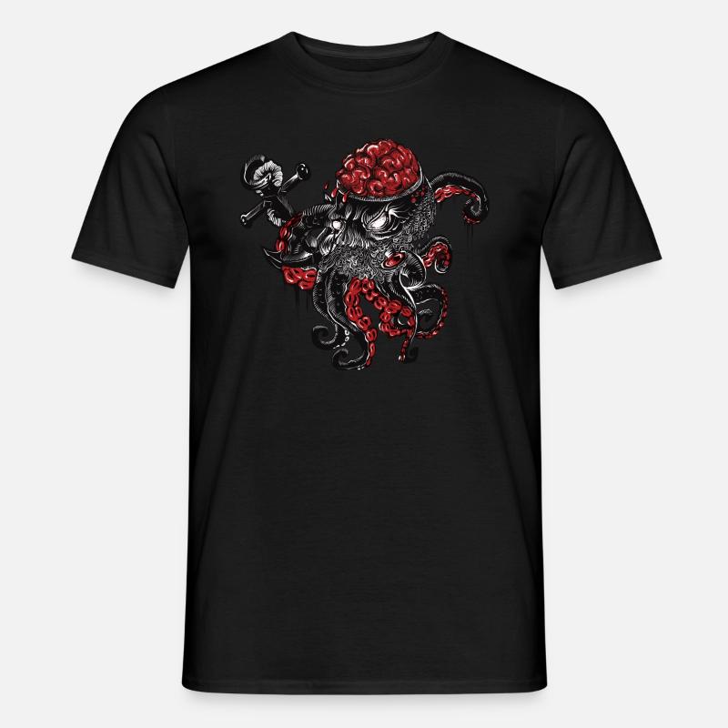 Oktopus - Männer T-Shirt - Schwarz