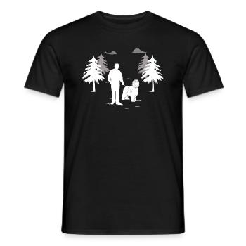 Briard dogs gift idea for dog owners - Men's T-Shirt - black - Front - AI Model Male 178 light (178cm)