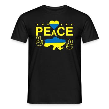 Amour Paix Libérez le drapeau de l’Ukraine - T-shirt homme - noir - Devant - AI Model Male 178 light (178cm)