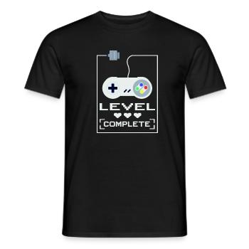 Super NES Controller Level Completed Gaming Design - T-shirt homme - noir - Devant - AI Model Male 178 light (178cm)