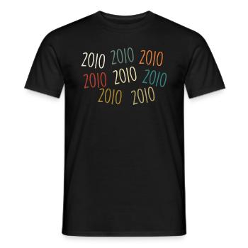 Jahrgang 2010 Geburtsjahr - legendär seit 2010 - Männer T-Shirt - Schwarz - Vorne - AI Model Male 178 light (178cm)