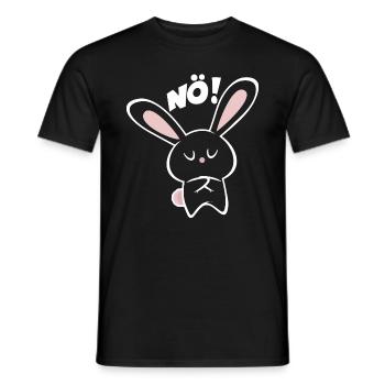 Hase NÖ Geschenk Geburtstag Neinsager Wortwitz - Männer T-Shirt - Schwarz - Vorne - AI Model Male 178 light (178cm)