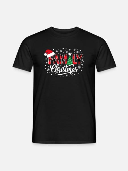 Noël en famille - T-shirt homme - noir