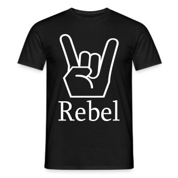 Rebel Metalfaust - Männer T-Shirt - Schwarz - Vorne - AI Model Male 178 light (178cm)